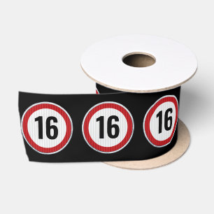 16th Birthday Speed Limit Satin Ribbon