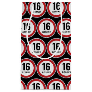 16th Birthday Speed Limit Small Gift Bag