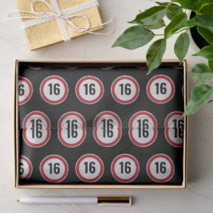 16th Birthday Speed Limit Tissue Paper