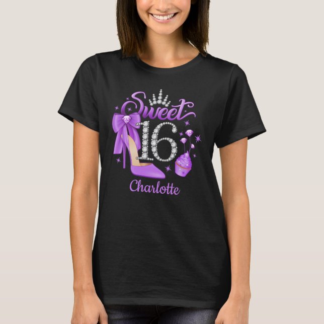 16th Birthday. Sweet 16 girl’s T-Shirt (Front)