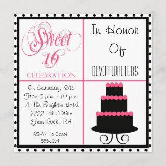 16th Birthday-Sweet 16 Party Invitation