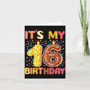 16th birthday sweet donu card