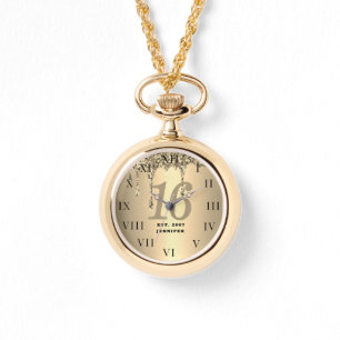 16th Birthday Sweet Sixteen Glitter Gold Girl Watch