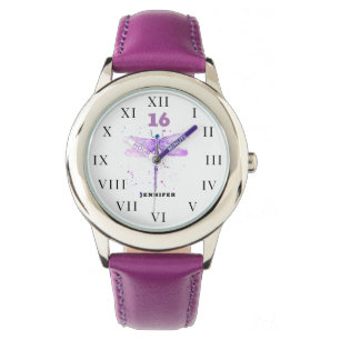 16th Birthday Sweet Sixteen Purple Girl Pretty Watch