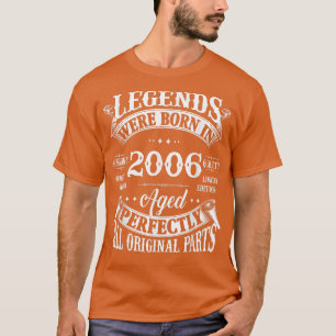 16th Birthday Tee Vintage Legends Born In 2006 16