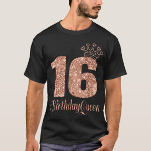 16th Birthday Teen Sweet Sixteen 16 Rose  T-Shirt
