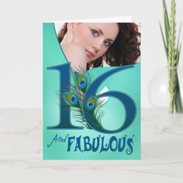 16th Birthday template Cards (Front)