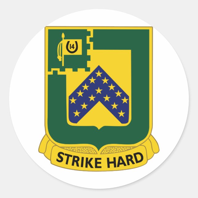 16th Cavalry Regiment-Insignia Colour Patch Classic Round Sticker (Front)