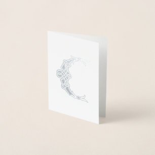 16th Century Celtic Knot Decorative Capital C Foil Card