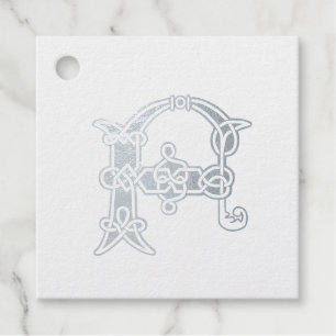 16th Century Celtic Knot Decorative Capital F Favour Tags