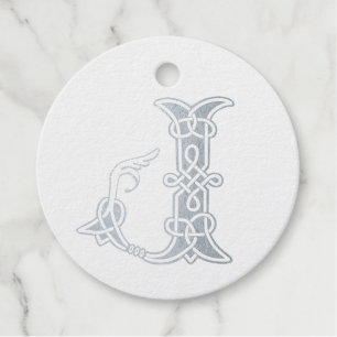 16th Century Celtic Knot Decorative Capital J Favour Tags