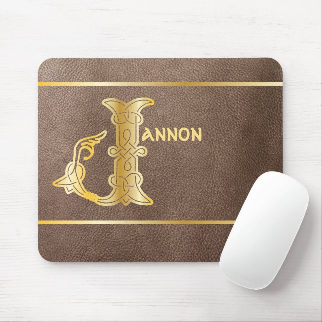 16th Century Celtic Knot Decorative Capital J Mouse Mat (With Mouse)