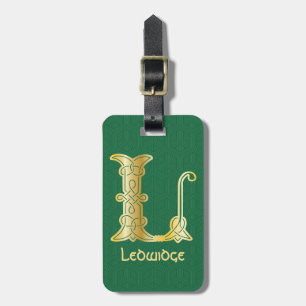 16th Century Celtic Knot Decorative Capital L Luggage Tag
