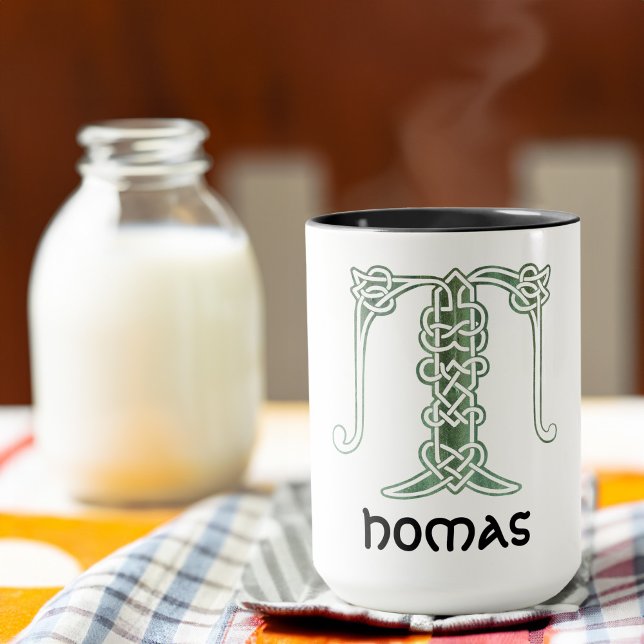16th Century Celtic Knot Decorative Capital T Mug (Creator Uploaded)