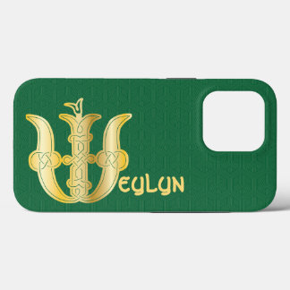 16th Century Celtic Knot Decorative Capital W iPhone 13 Pro Case