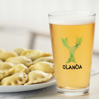 16th Century Celtic Knot Decorative Capital Y Glass