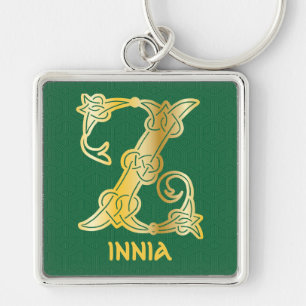 16th Century Celtic Knot Decorative Capital Z Key Ring