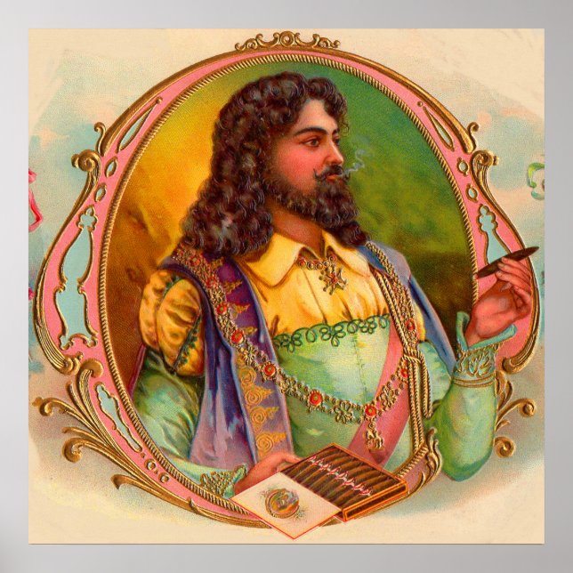 16th century cigar smoker poster (Front)