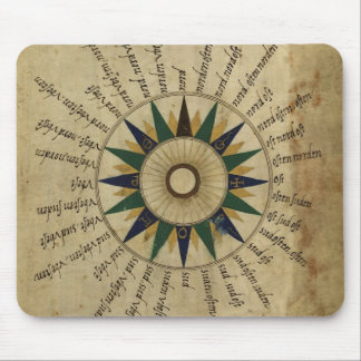 16th Century Compass Rose Mouse Mat