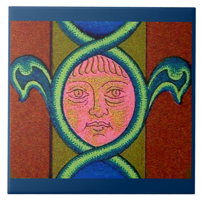 16th century found face tile (Front)