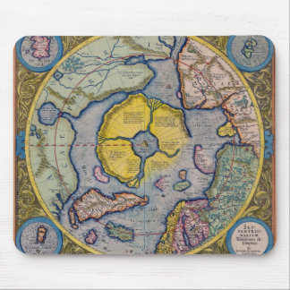 16th Century Mercator North Pole Map Mouse Mat