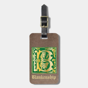 16th Century Mythic Creatures Decorative Capital B Luggage Tag