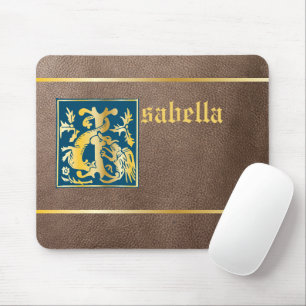 16th Century Mythic Creatures Decorative Capital I Mouse Mat