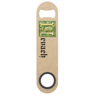 16th Century Mythic Creatures Decorative Capital N