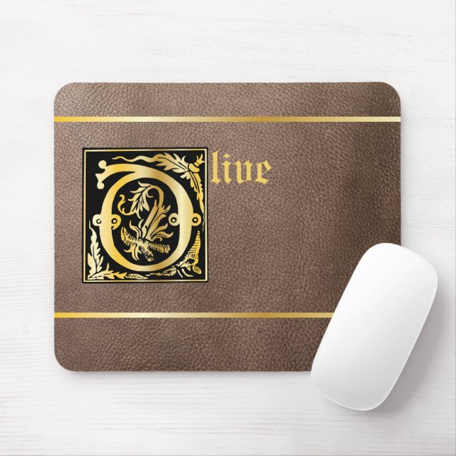 16th Century Mythic Creatures Decorative Capital O Mouse Mat (With Mouse)