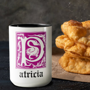 16th Century Mythic Creatures Decorative Capital P Mug