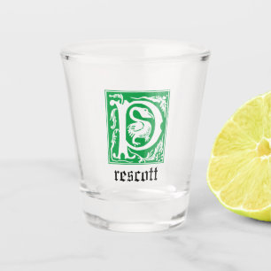 16th Century Mythic Creatures Decorative Capital P Shot Glass