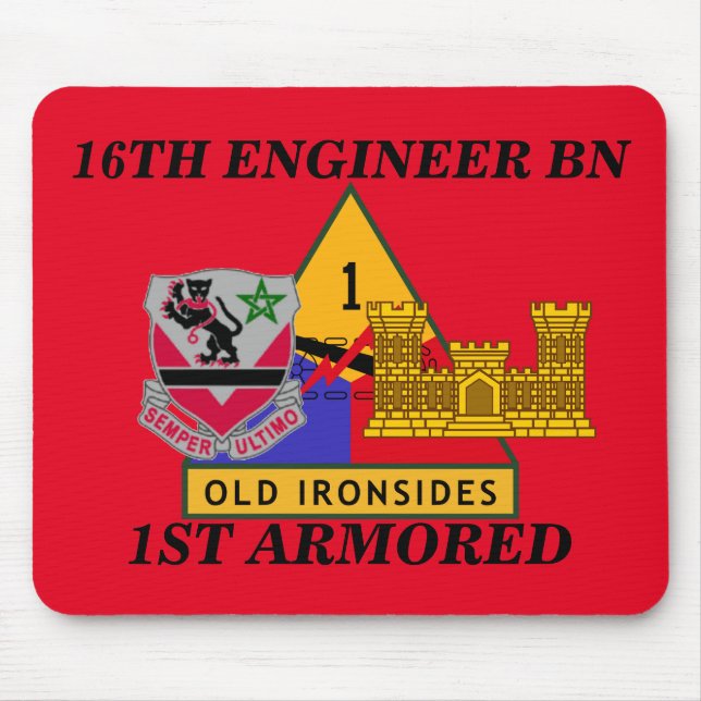 16TH ENGINEER BATTALION 1ST ARMORED MOUSEPAD (Front)