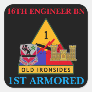 16TH ENGINEER BATTALION 1ST ARMORED STICKERS