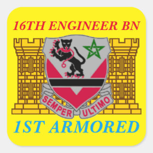 16TH ENGINEER BATTALION 1ST ARMORED STICKERS