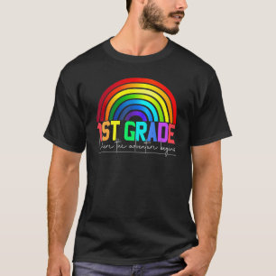 16th Grade Rainbow Leopard Teacher Team First Grad T-Shirt
