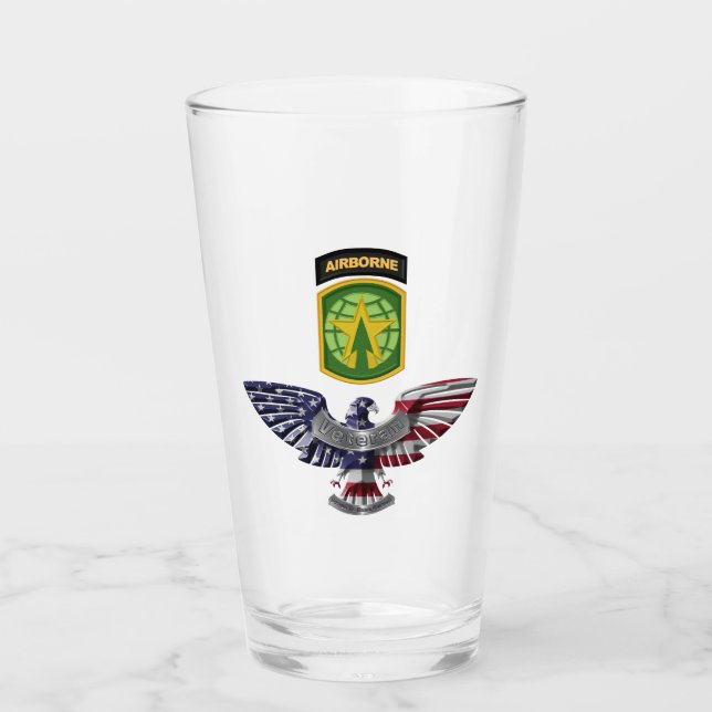 16th Military Police Brigade Airborne Eagle Glass (Front)
