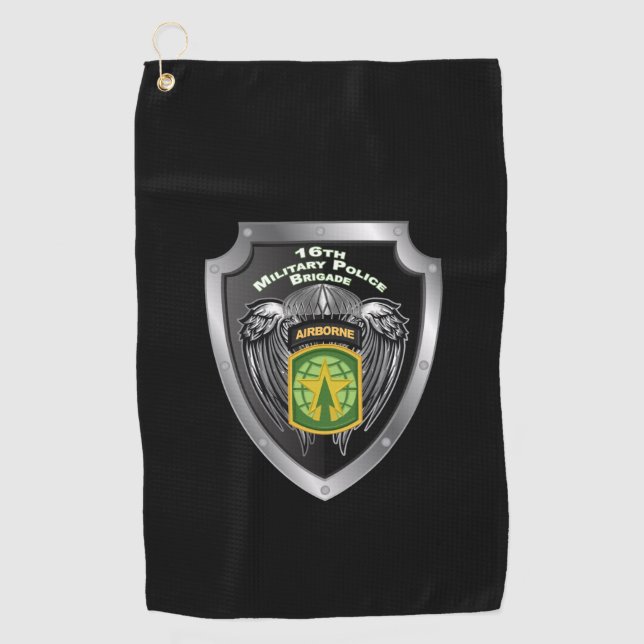 16th Military Police Brigade (AIRBORNE) Golf Towel (Front)