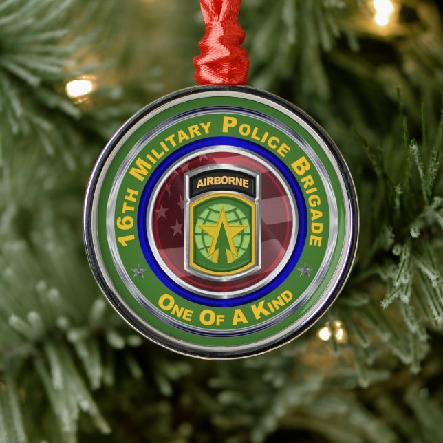 16th Military Police Brigade Keepsake Metal Tree Decoration (Tree)