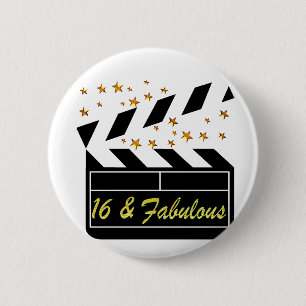 16TH MOVIE QUEEN 6 CM ROUND BADGE