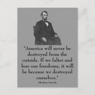 16th President Abraham Lincoln Postcard