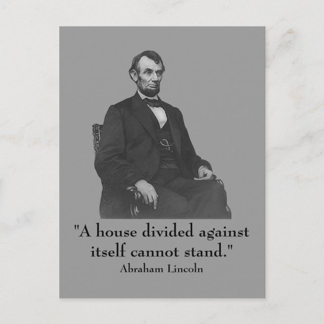 16th President Abraham Lincoln Postcard (Front)