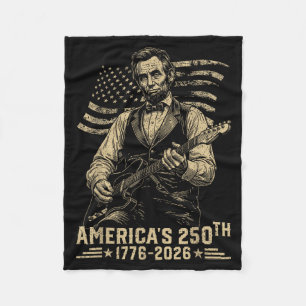 16th President Playing Guitar 4th Of July 250th Fleece Blanket