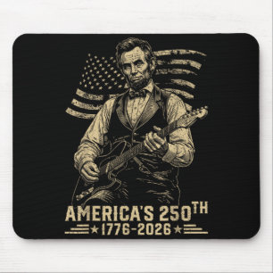16th President Playing Guitar 4th Of July 250th Mouse Mat
