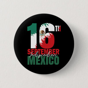 16th September Mexican Independence Day Shirt Mexi 6 Cm Round Badge