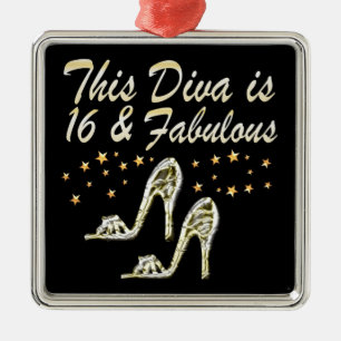 16TH SILVER SHOE QUEEN METAL TREE DECORATION