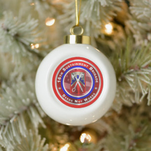 16th  Sustainment Command  Ceramic Ball Christmas Ornament