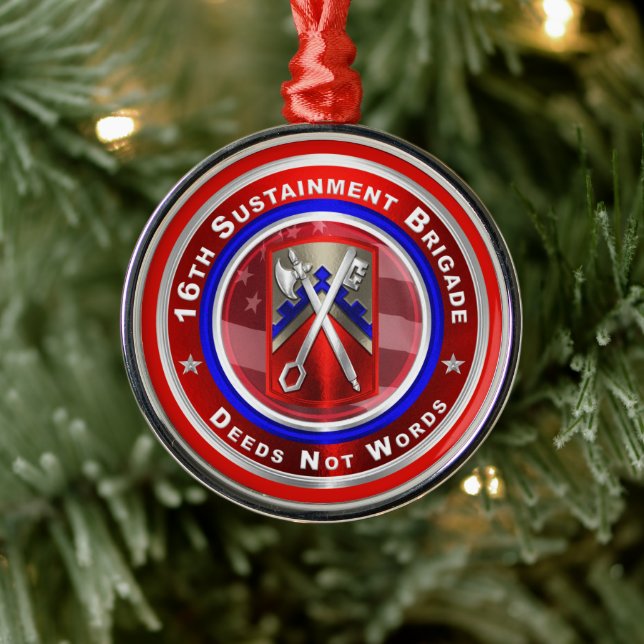 16th  Sustainment Command Metal Tree Decoration (Tree)