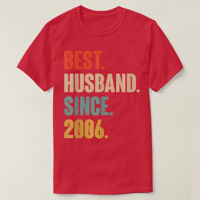 16th Wedding Aniversary Gift  Him Best Husband Sin T-Shirt (Design Front)