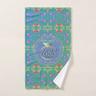16th Wedding Anniversary Peridot Hand Towel