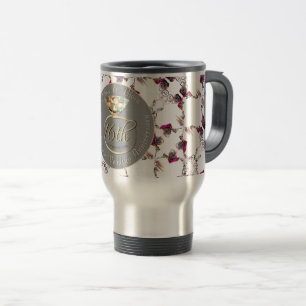 16th Wedding Anniversary Peridot & Silver   Travel Mug